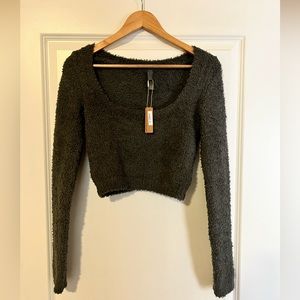 Skims - COZY KNIT SCOOP NECK CROP TOP | JUNIPER Size S/M NWT